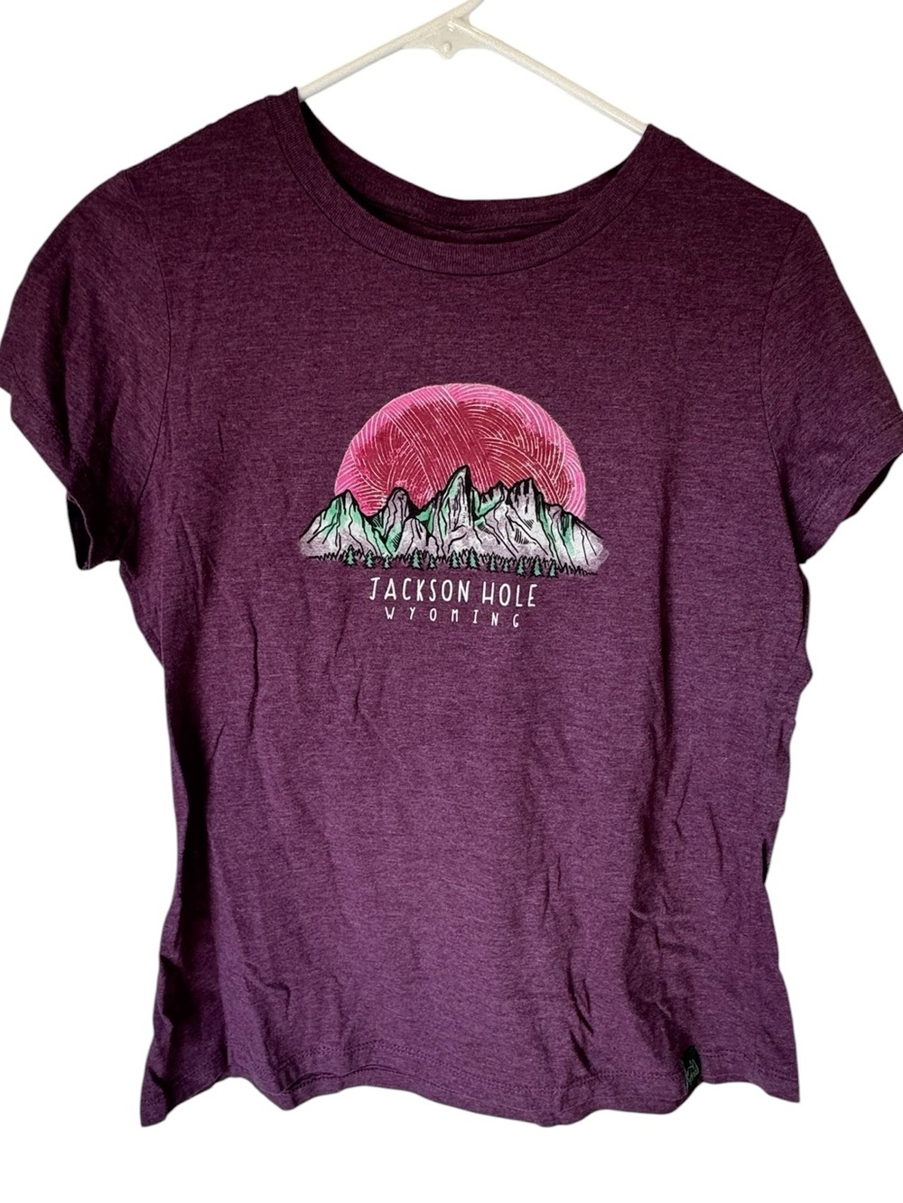 High End Jackson Hole Wyoming Graphic Tee Purple Women's L MINTY